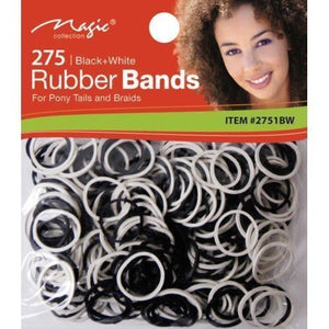 Black & White rubber bands  275 pcs