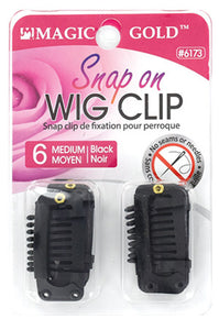 Snap on wig clips