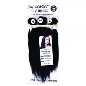 The Bundle 3pcs Straight with 6x5 HD T Closure
